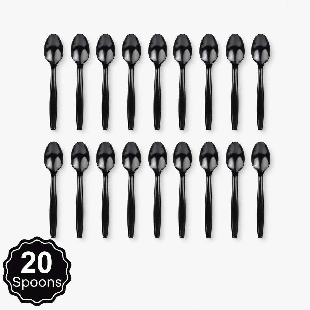 Plastic Classic Black Party Set