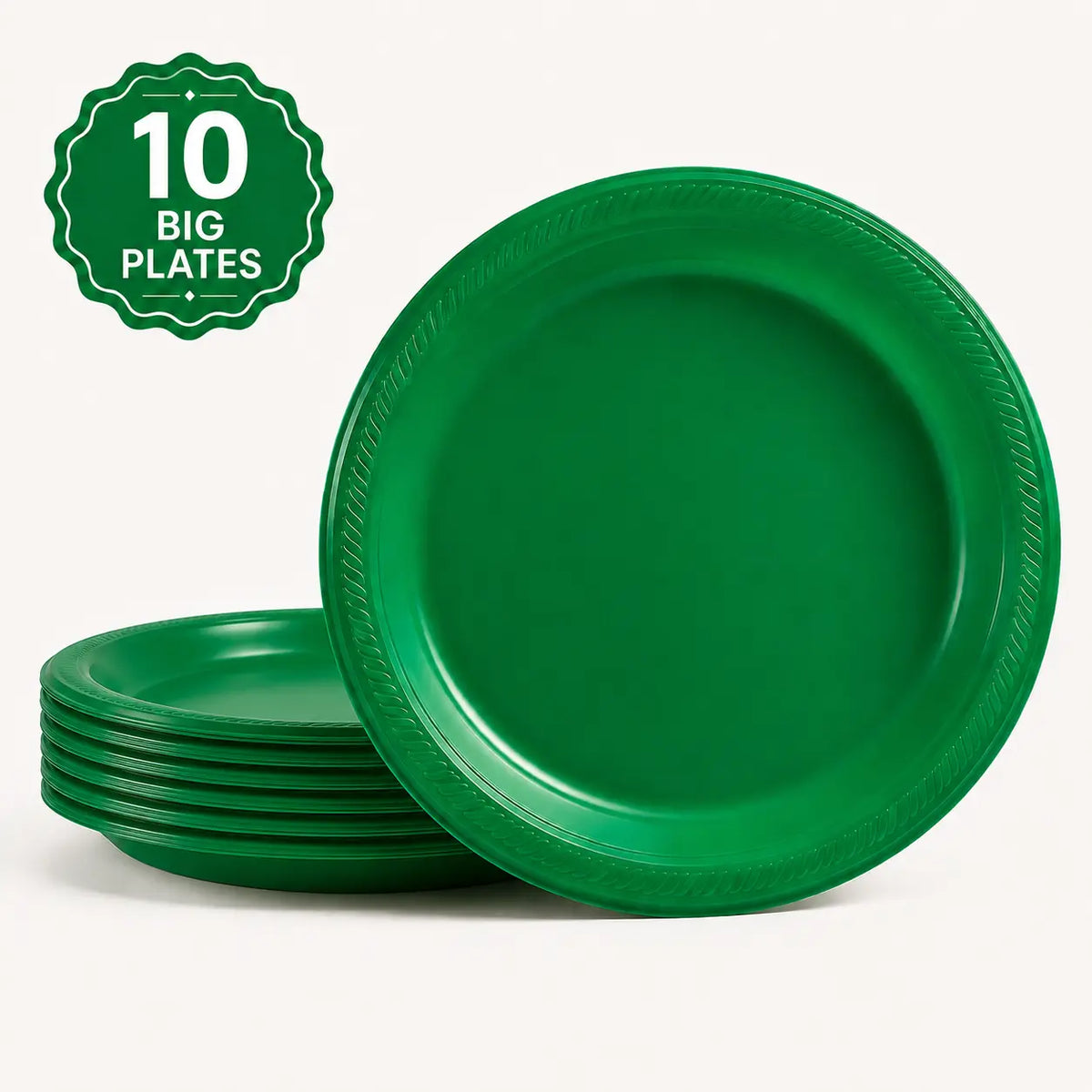 Plastic Classic Emerald Green Party Set