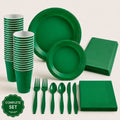 Plastic Classic Emerald Green Party Set