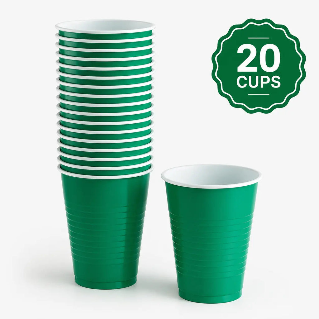 Plastic Classic Emerald Green Party Set