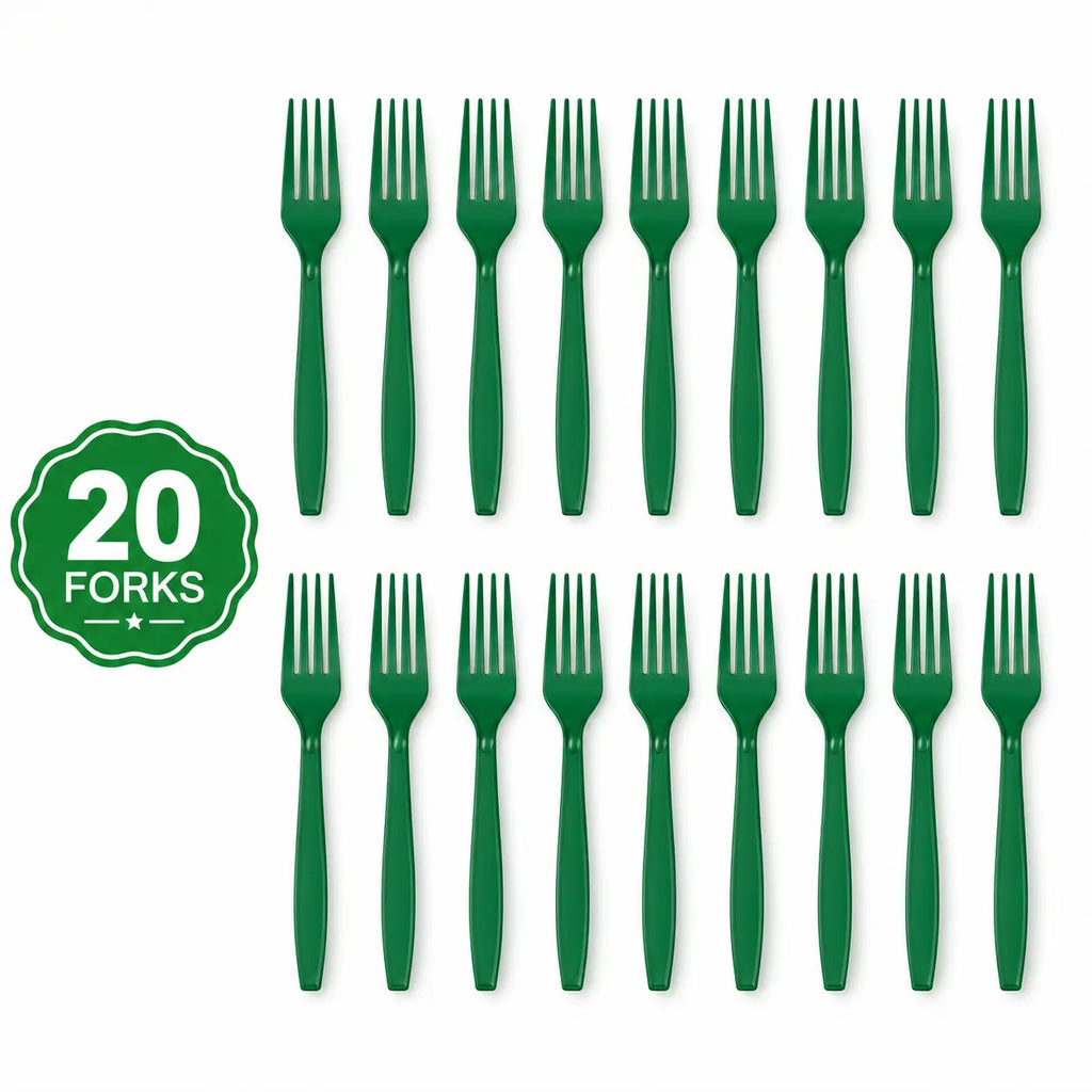 Plastic Classic Emerald Green Party Set