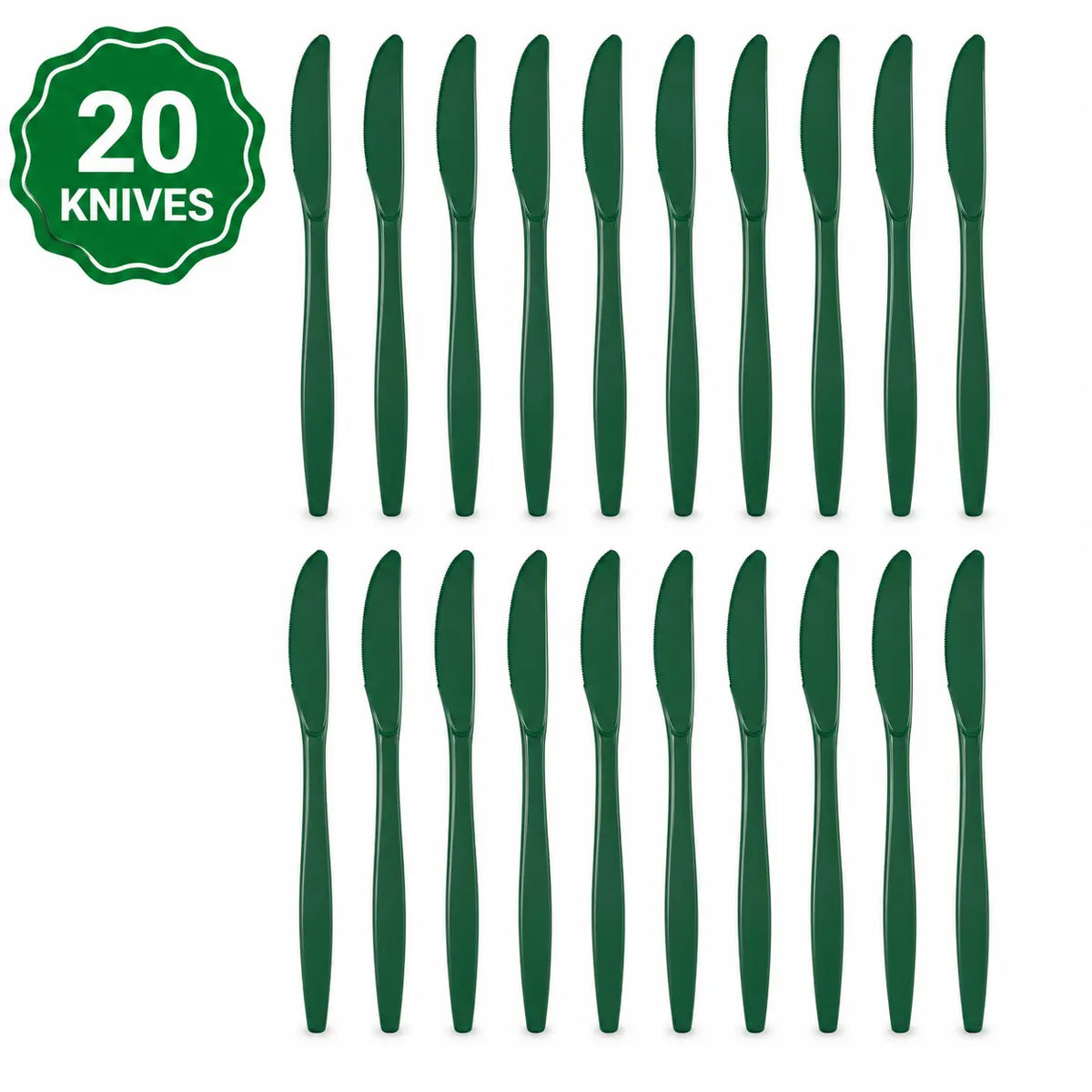 Plastic Classic Emerald Green Party Set