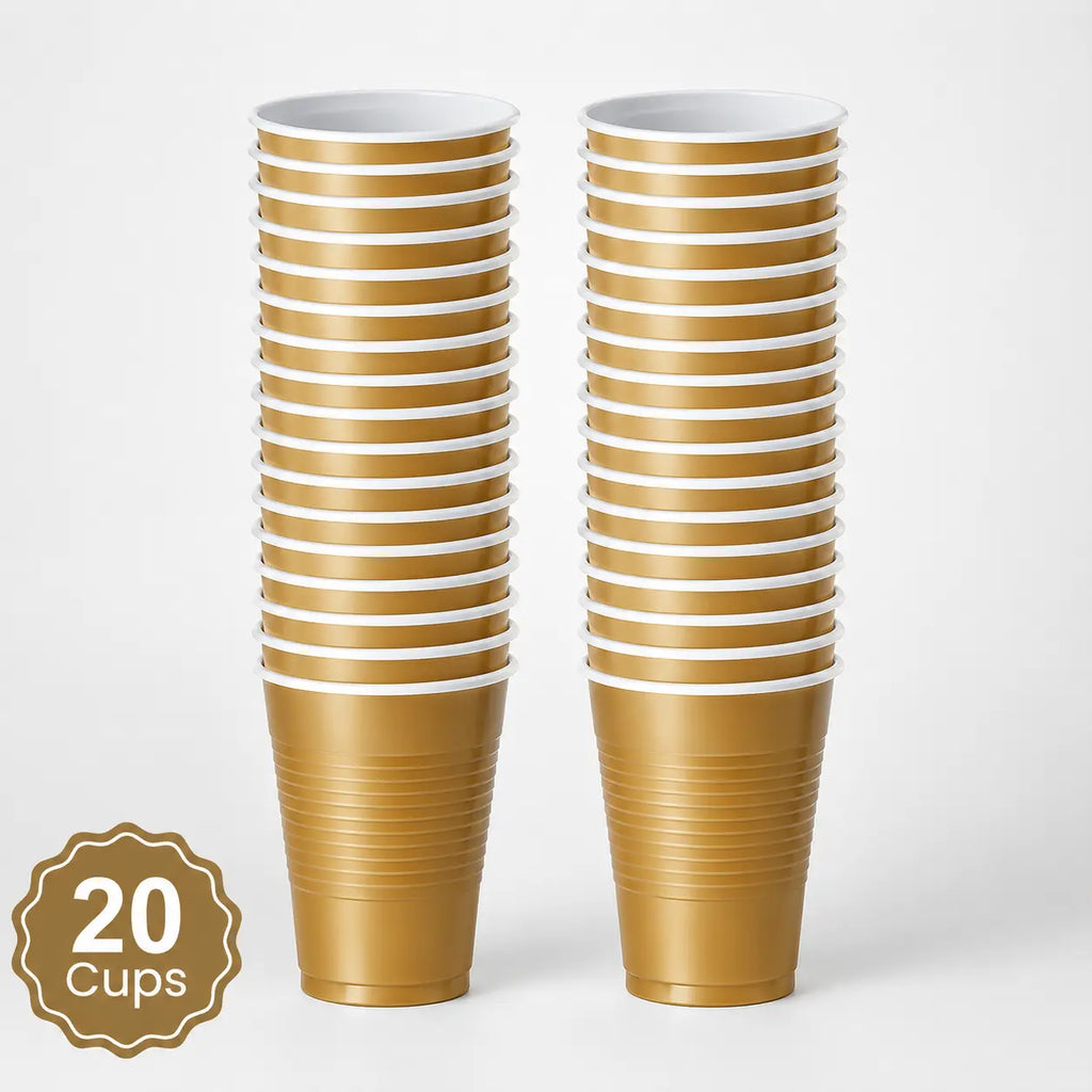 Plastic Classic Gold Party Set