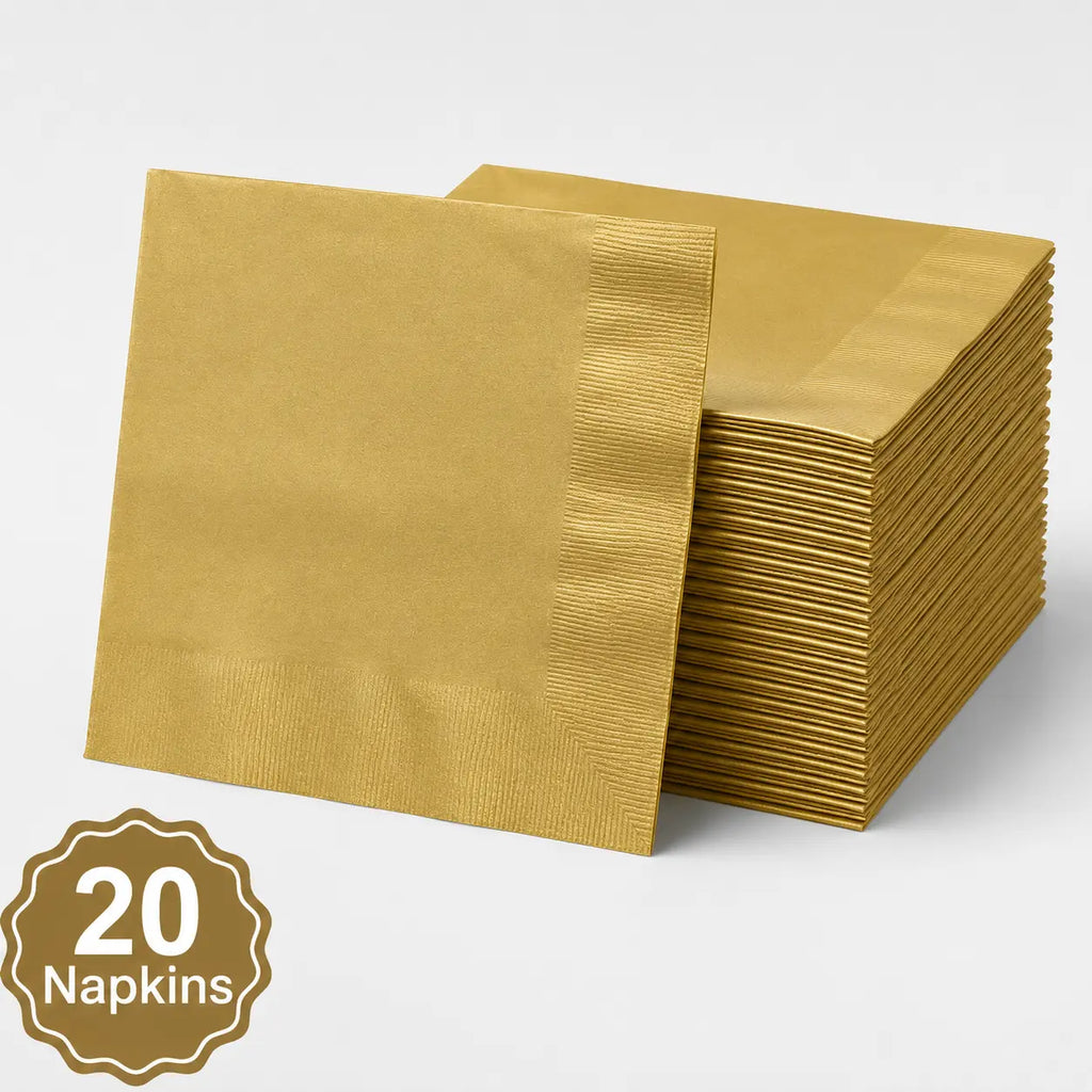 Plastic Classic Gold Party Set