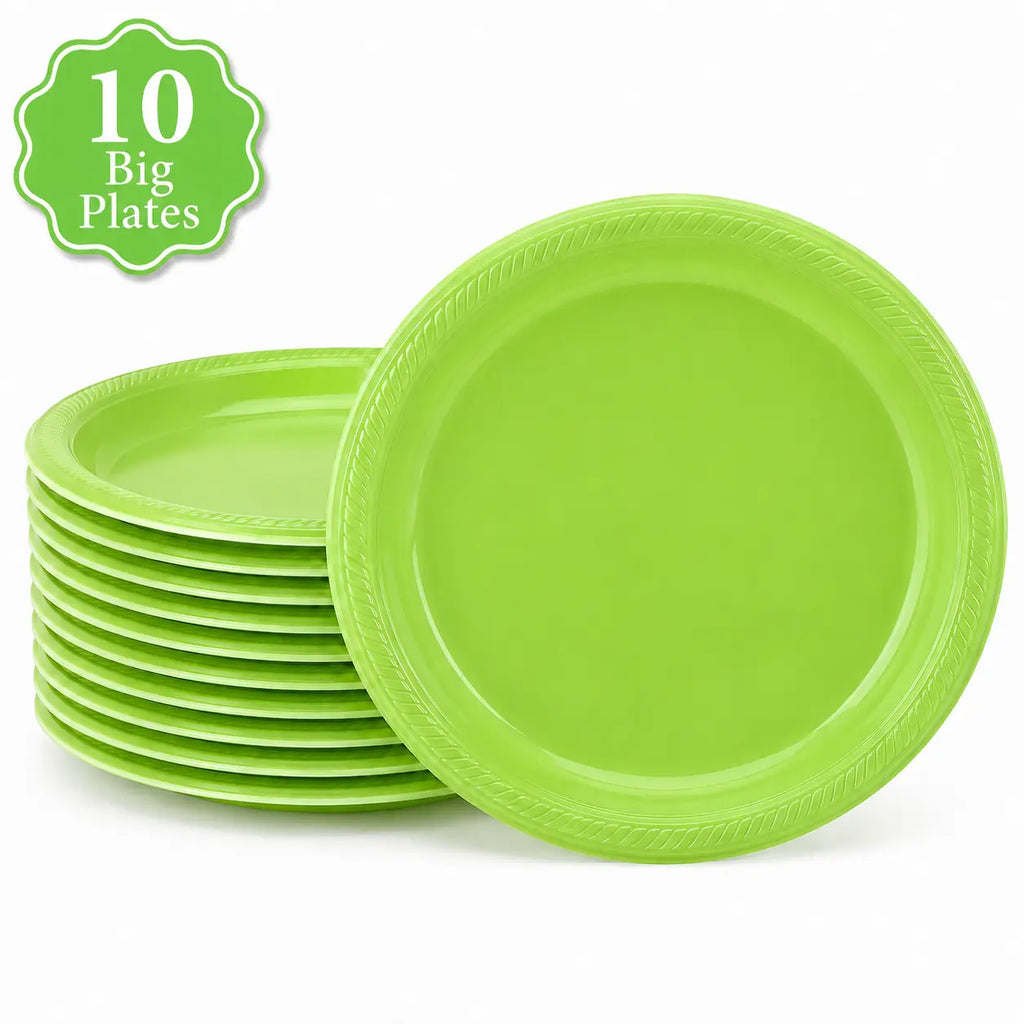 Plastic Classic Lime Green Party Set