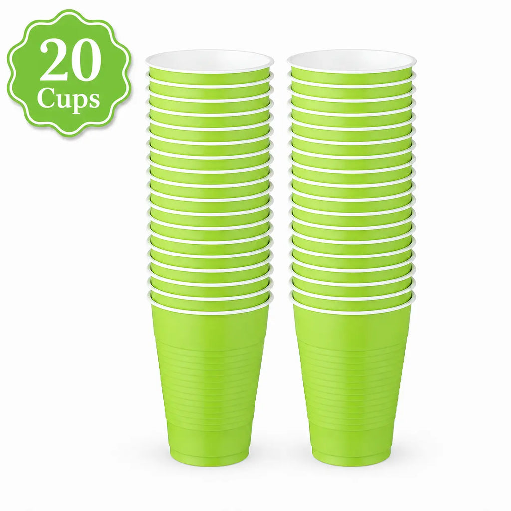 Plastic Classic Lime Green Party Set