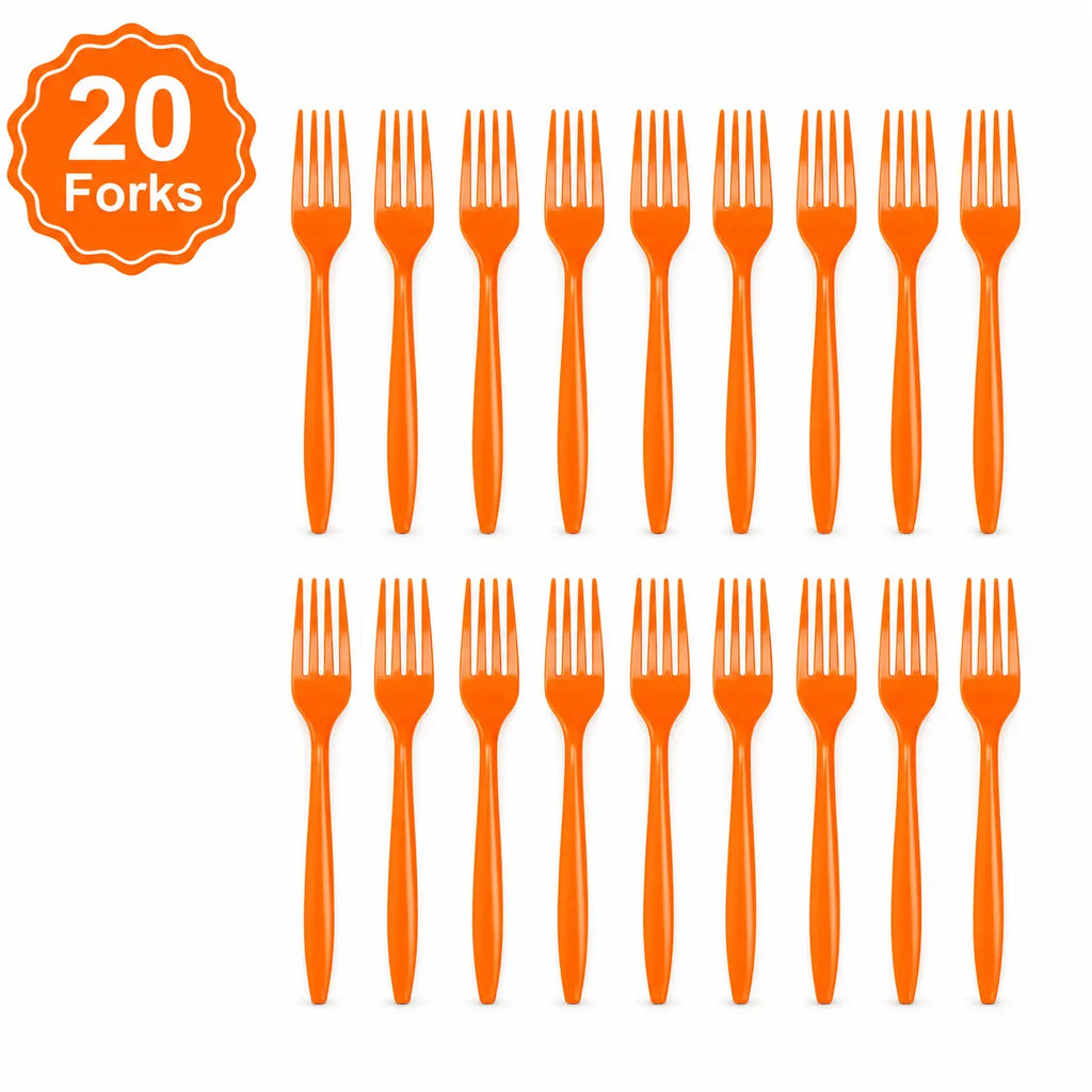 Plastic Classic Orange Party Set