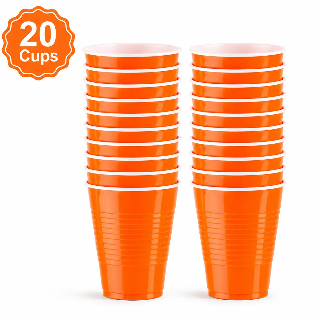 Plastic Classic Orange Party Set