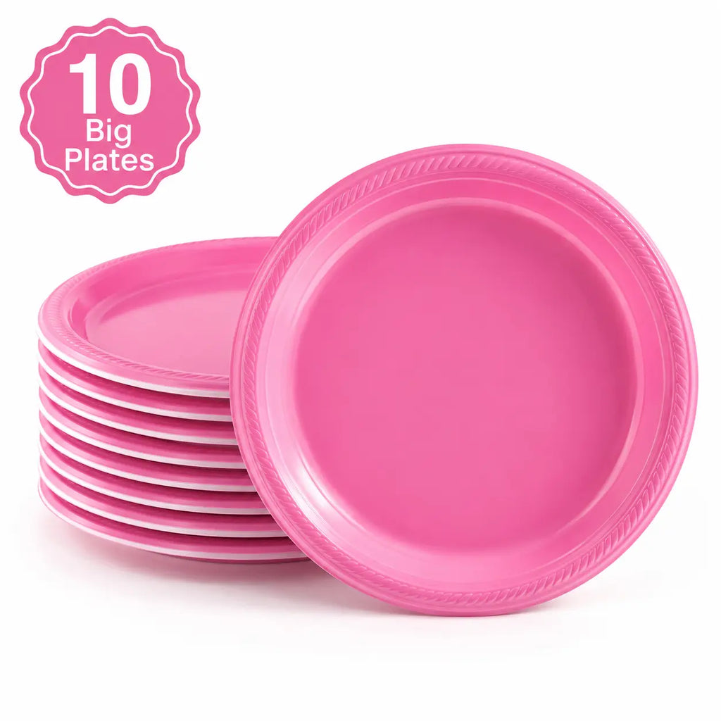 Plastic Classic Pink Party Set