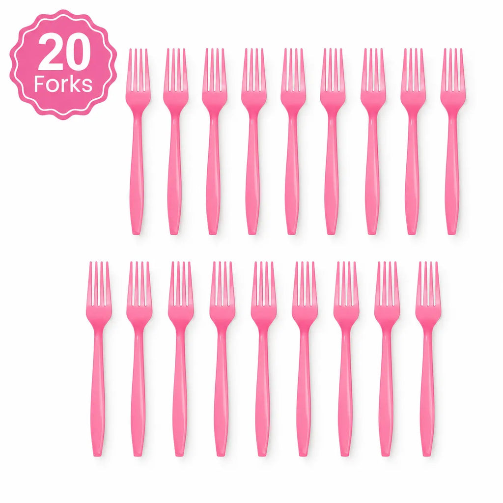 Plastic Classic Pink Party Set
