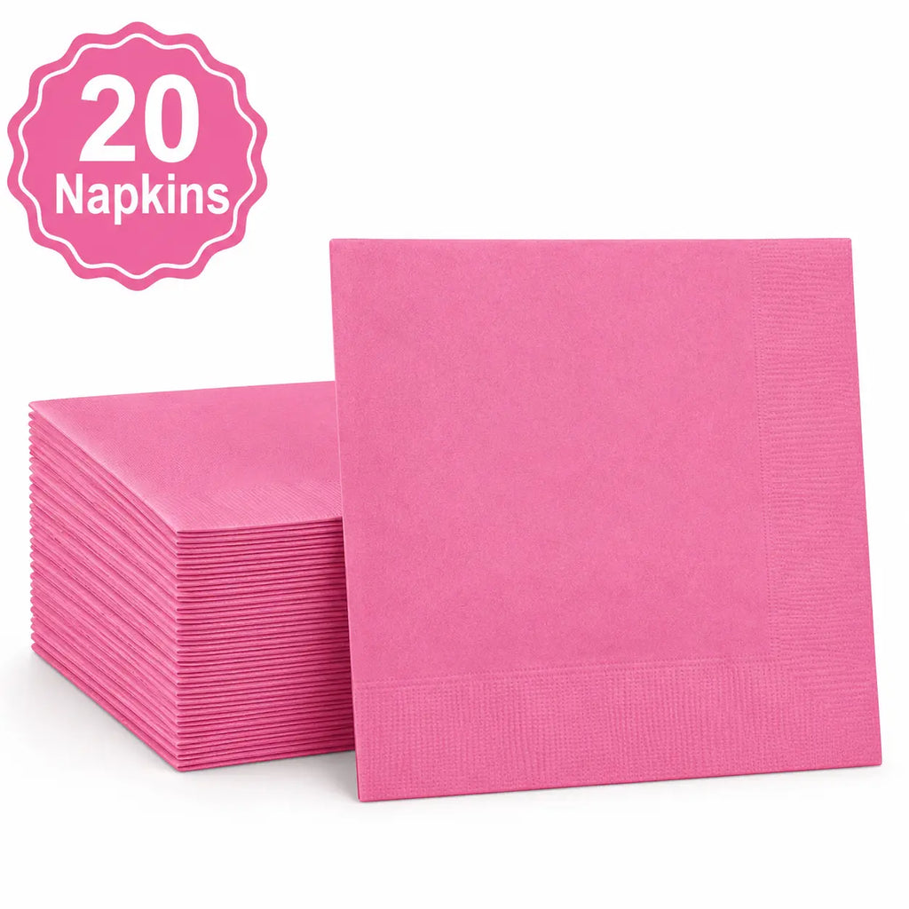 Plastic Classic Pink Party Set