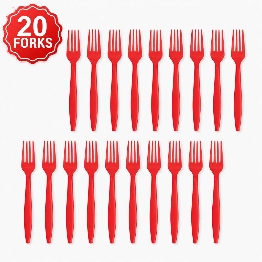 Plastic Classic Red Party Set