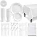 Plastic Classic White Party Set
