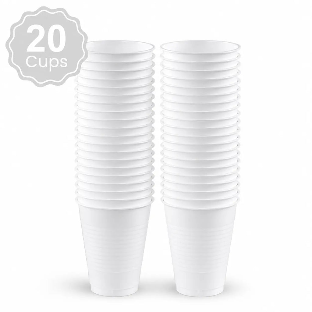 Plastic Classic White Party Set