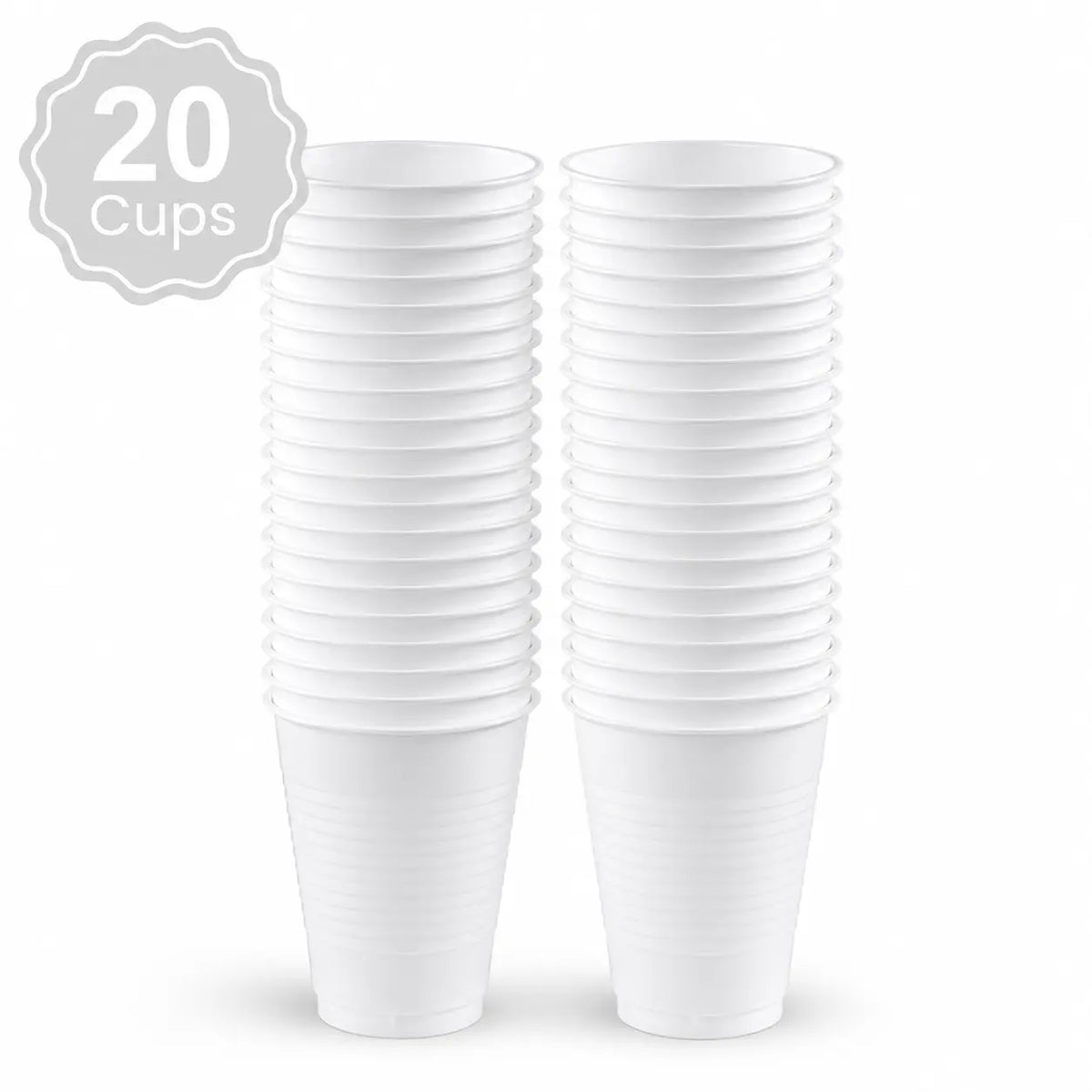 Plastic Classic White Party Set
