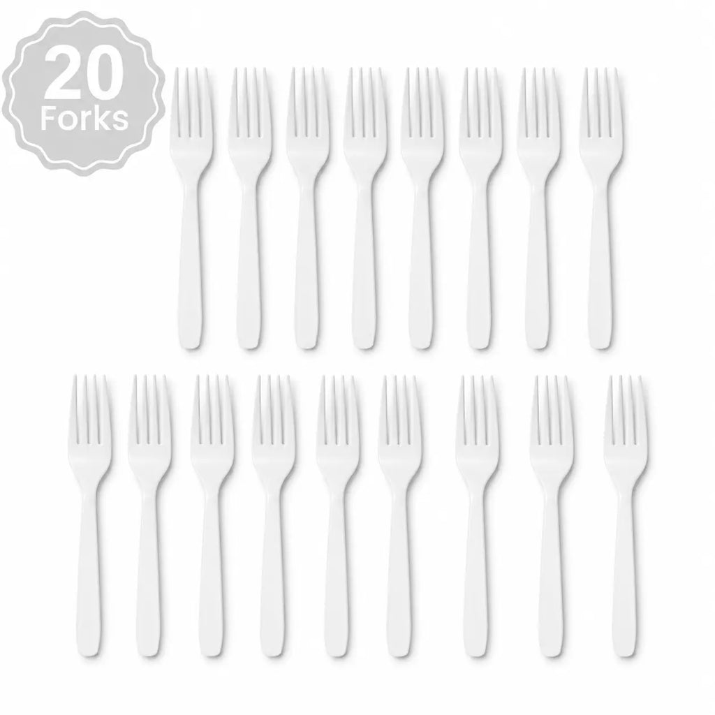 Plastic Classic White Party Set