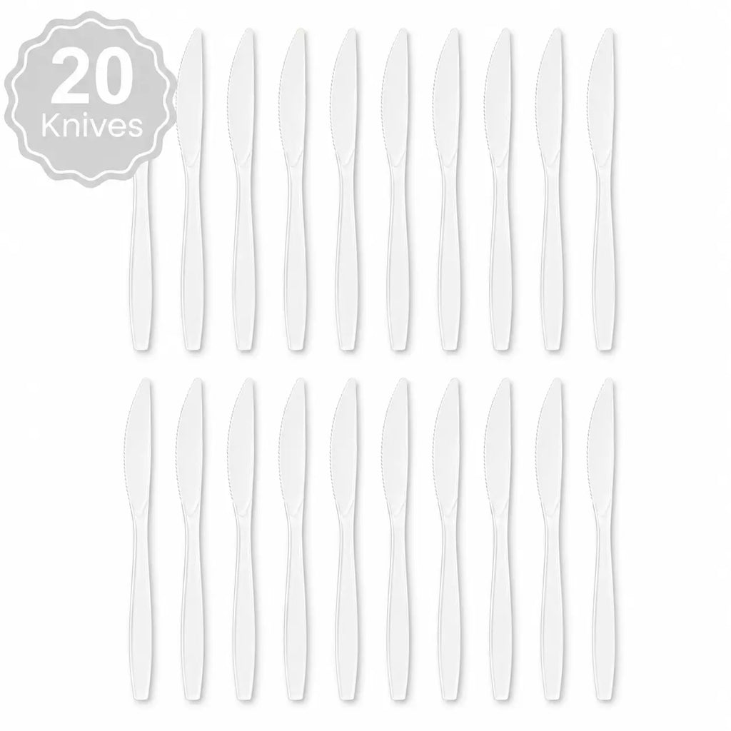 Plastic Classic White Party Set