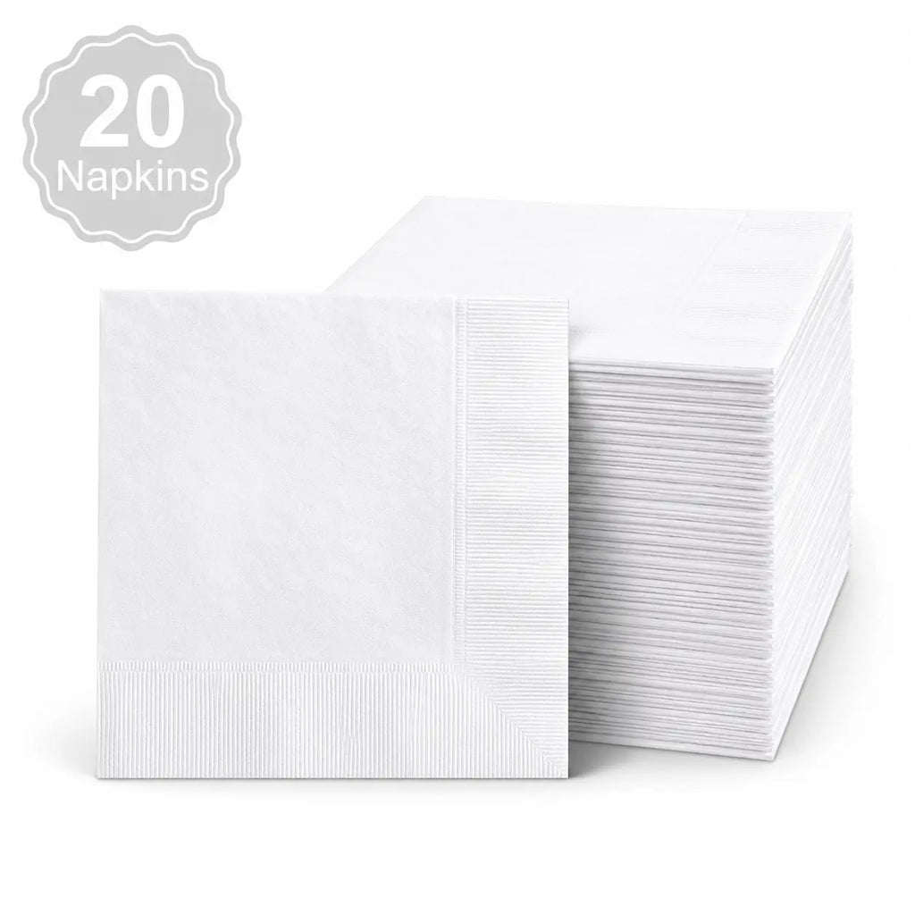 Plastic Classic White Party Set