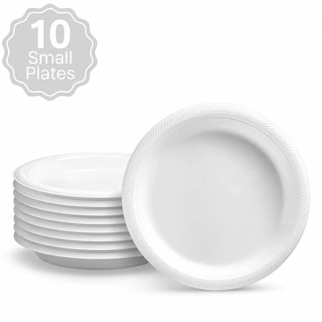 Plastic Classic White Party Set