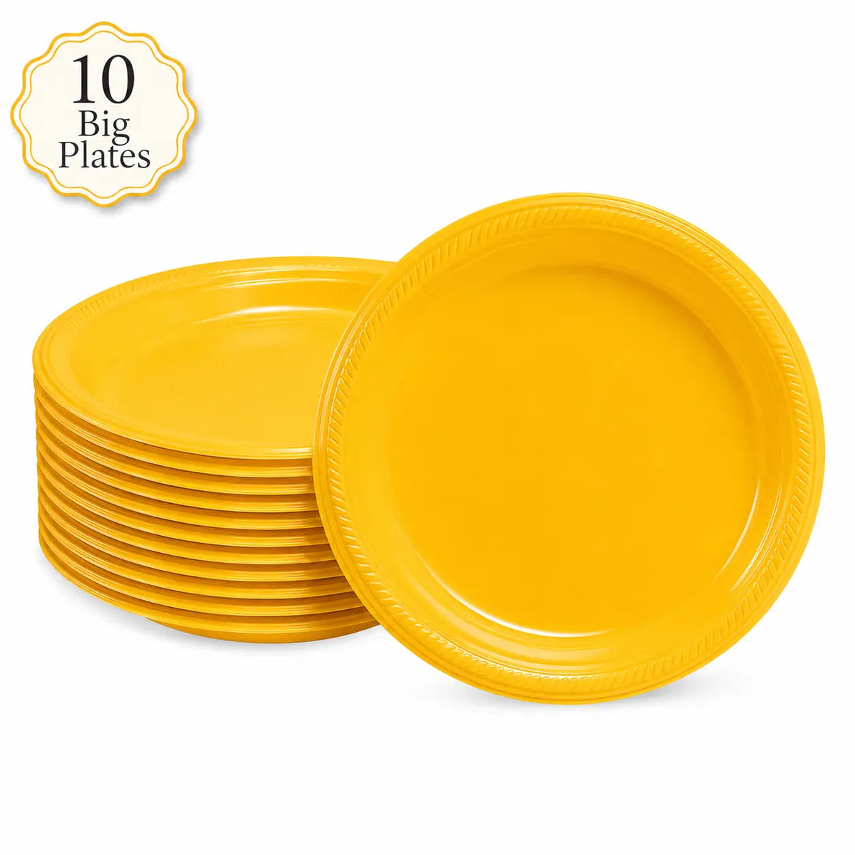 Plastic Classic Yellow Party Set