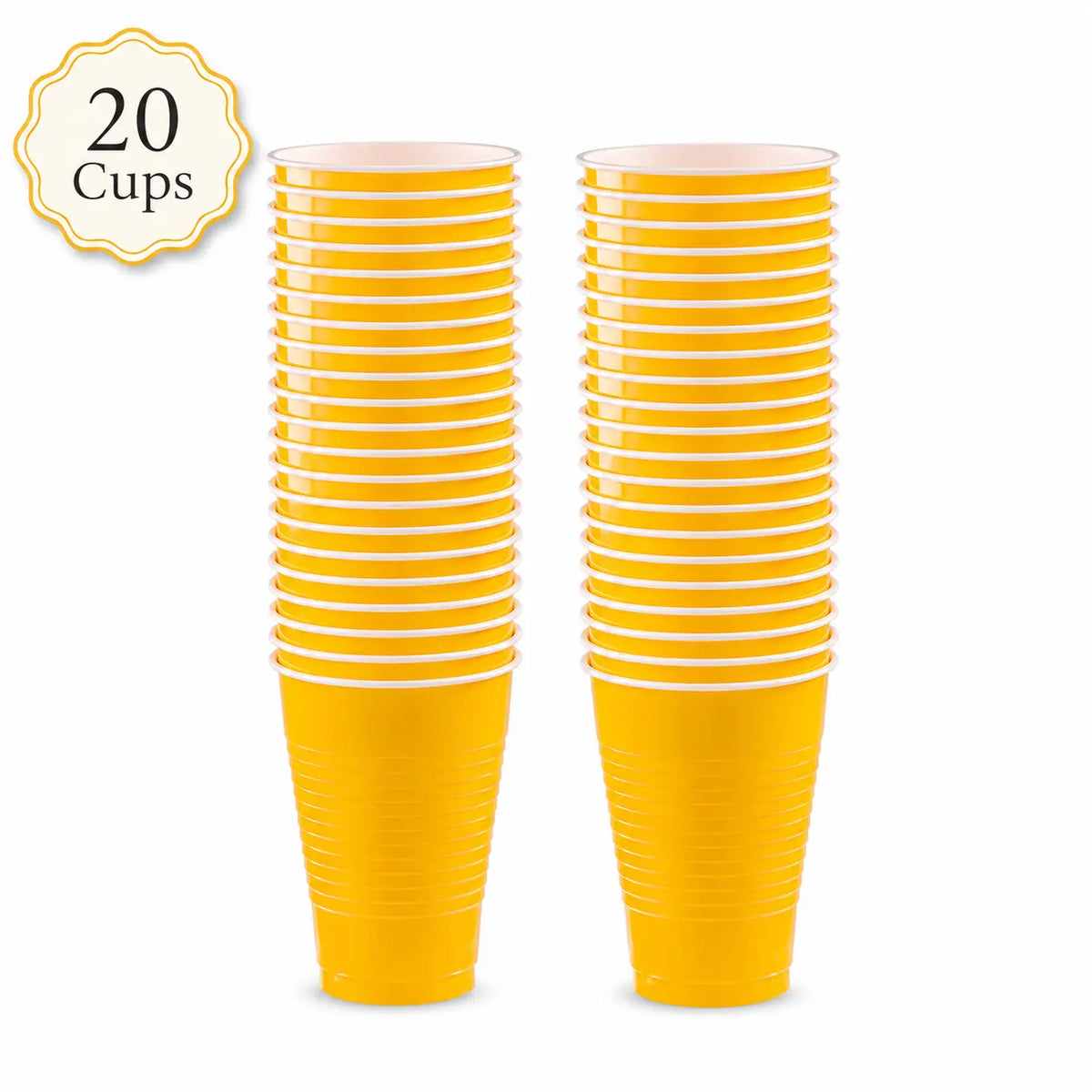 Plastic Classic Yellow Party Set