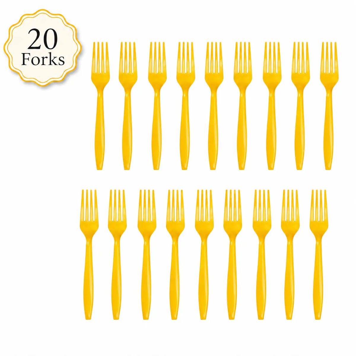 Plastic Classic Yellow Party Set