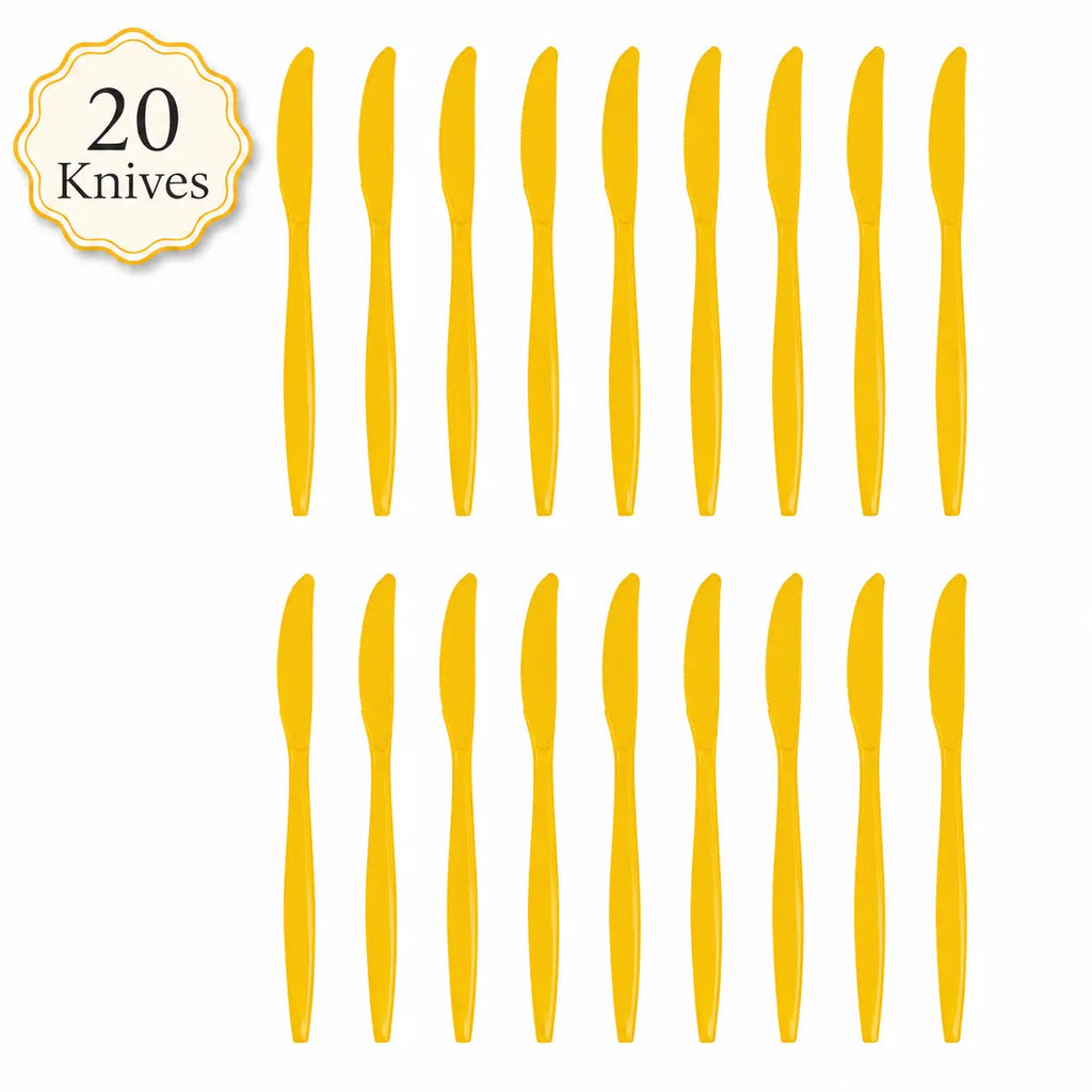 Plastic Classic Yellow Party Set