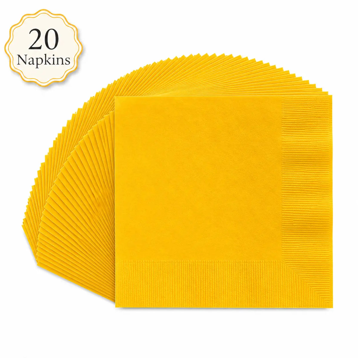 Plastic Classic Yellow Party Set
