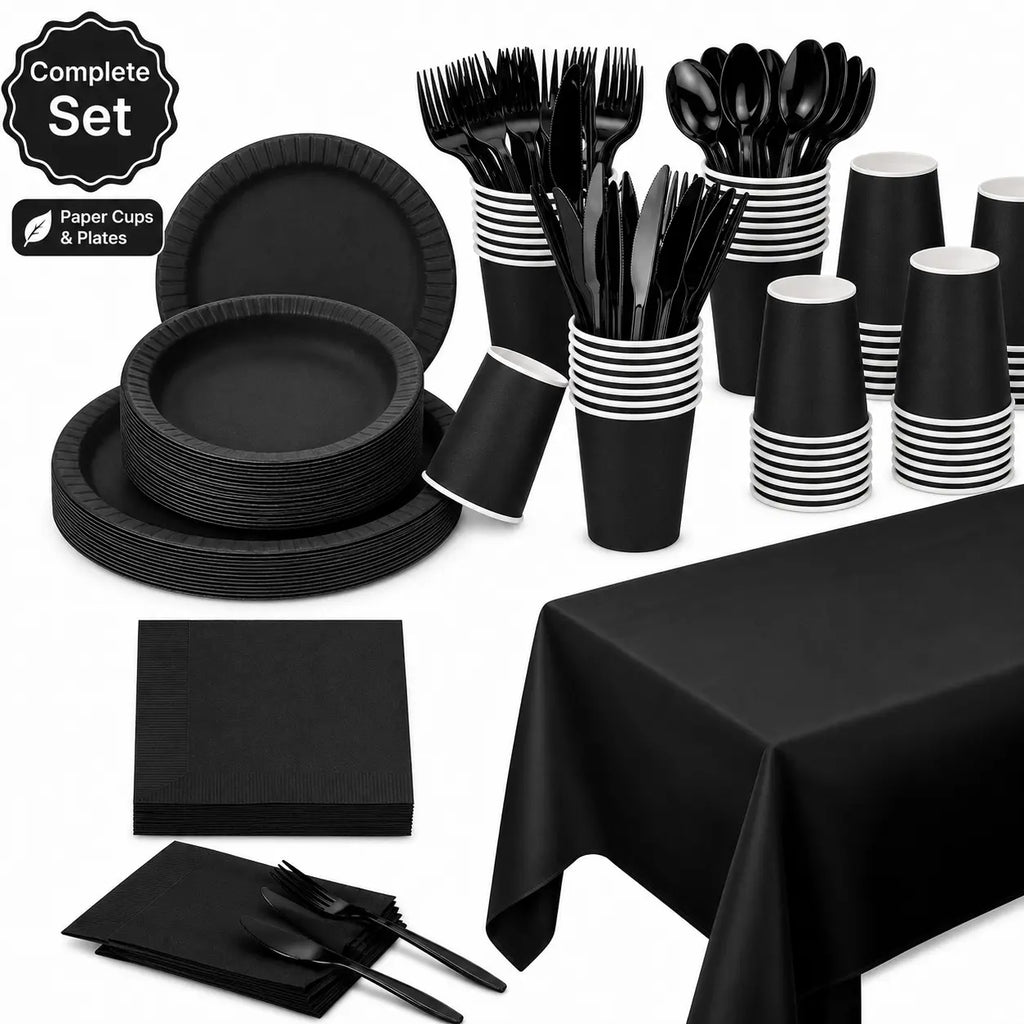 Carton Classic Black Party Set