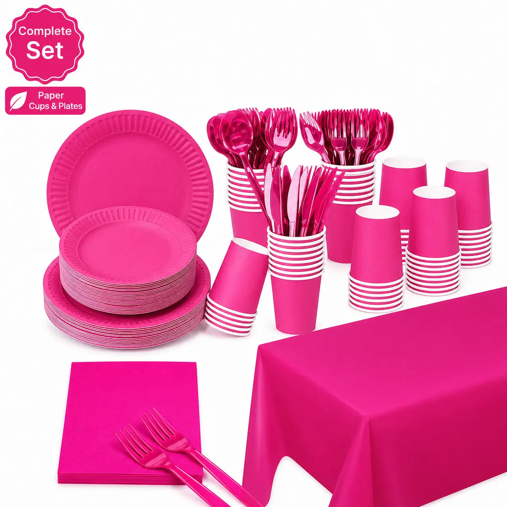 Carton Classic Hot Pink Party Set