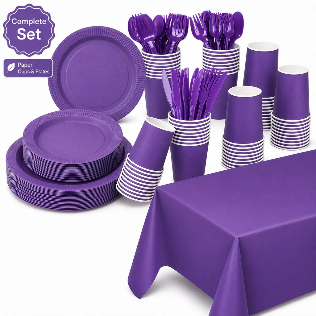 Carton Classic Purple Party Set