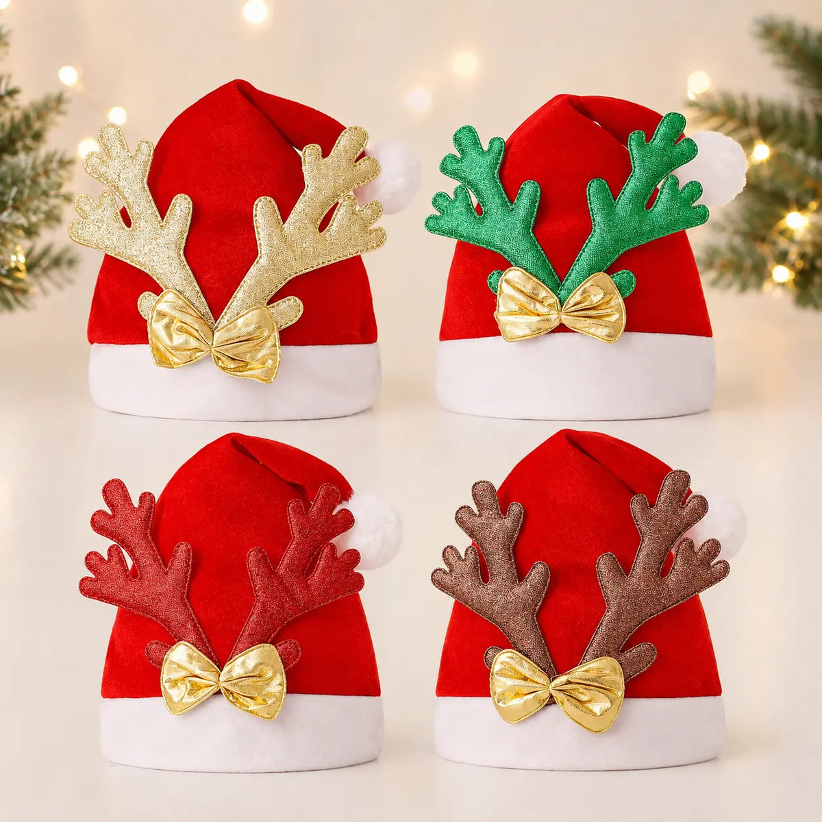 Reindeer Antler Santa Hat