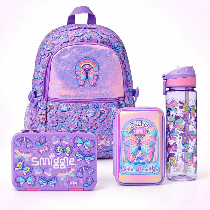 Smiggle Purple Butterfly School Set