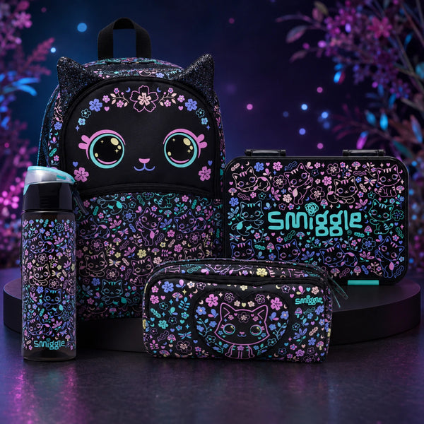 Smiggle Cat Floral School Set