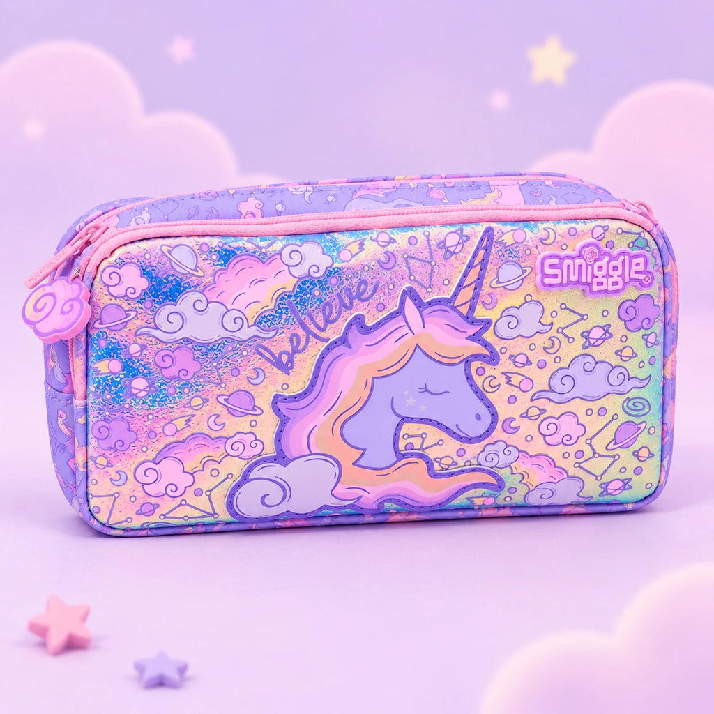 Smiggle Purple Unicorn School Set