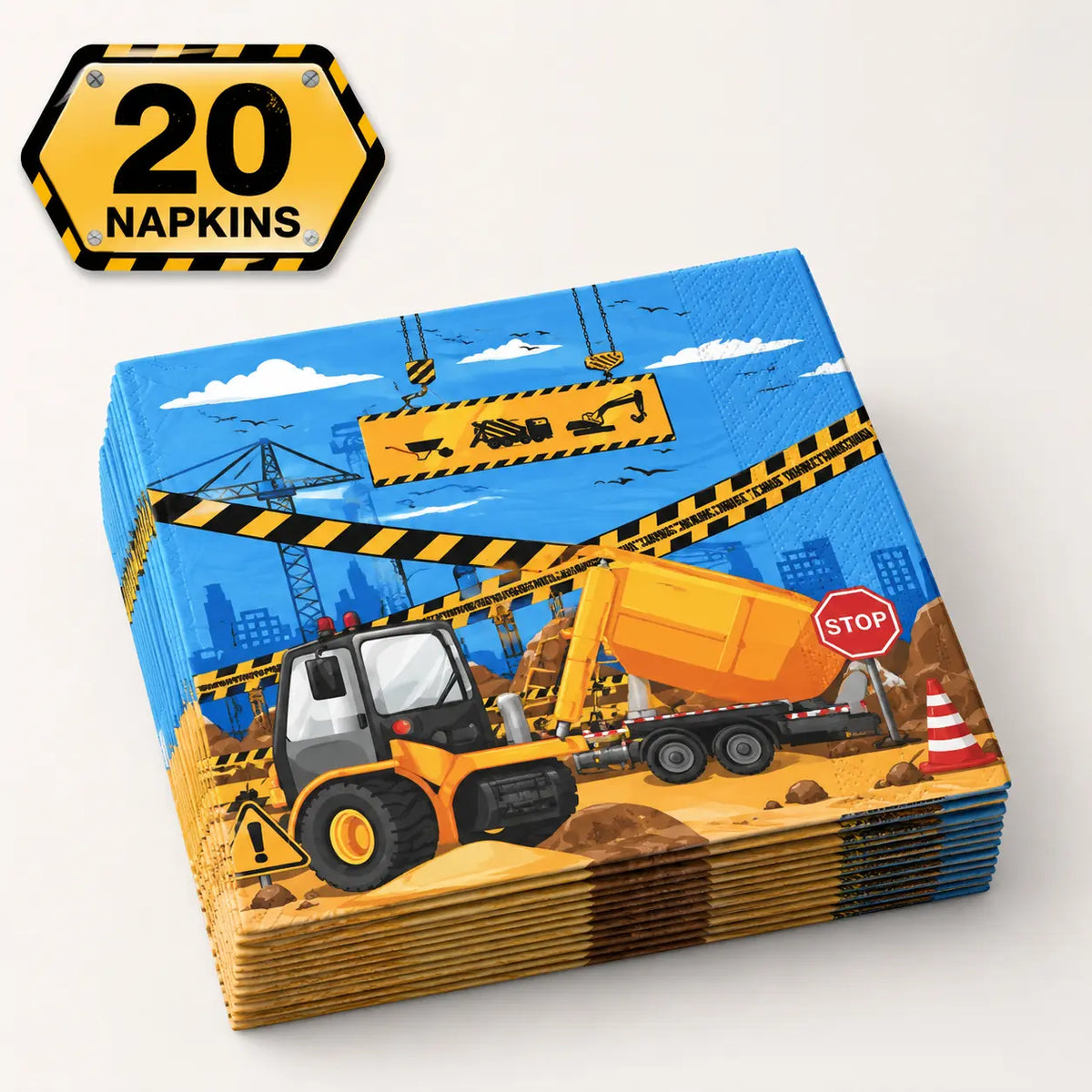 Construction Truck Birthday Party Set