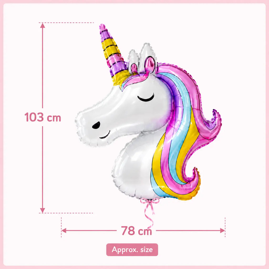 Rainbow Unicorn Head Foil Balloon