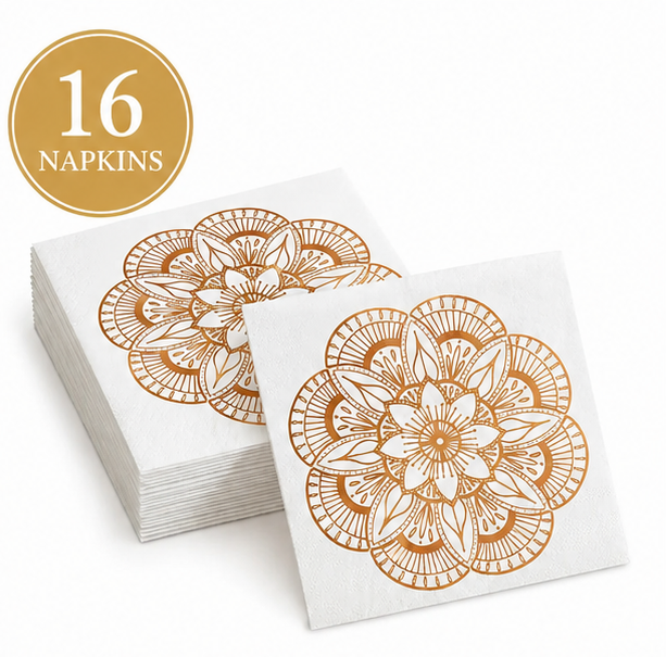 Elegant Gold Mandala Birthday Party Set