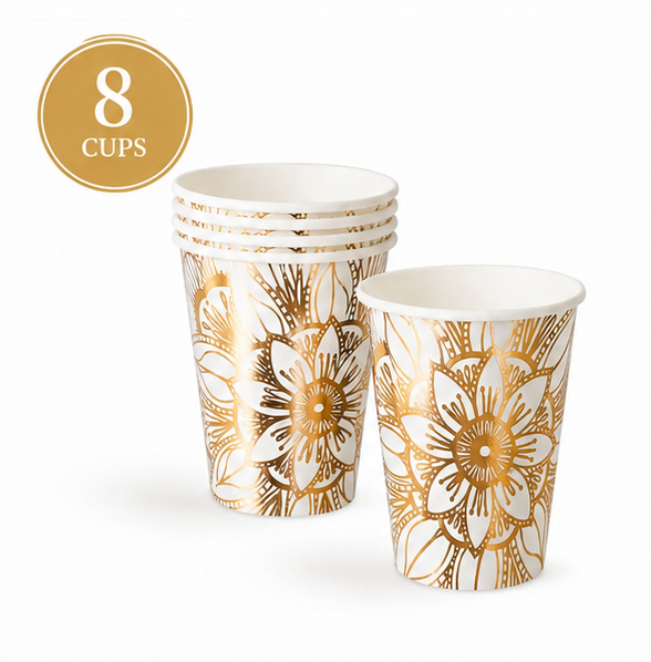Elegant Gold Mandala Birthday Party Set