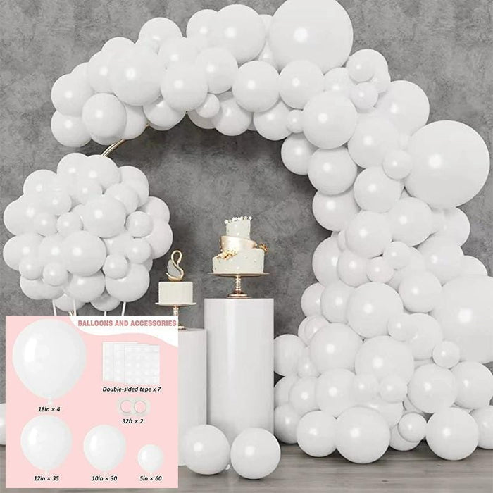White Balloon Decoration Set