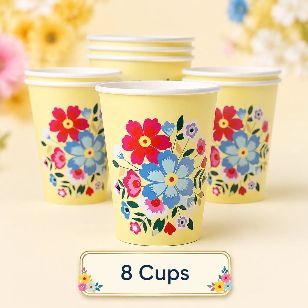 Yellow Floral Party Set