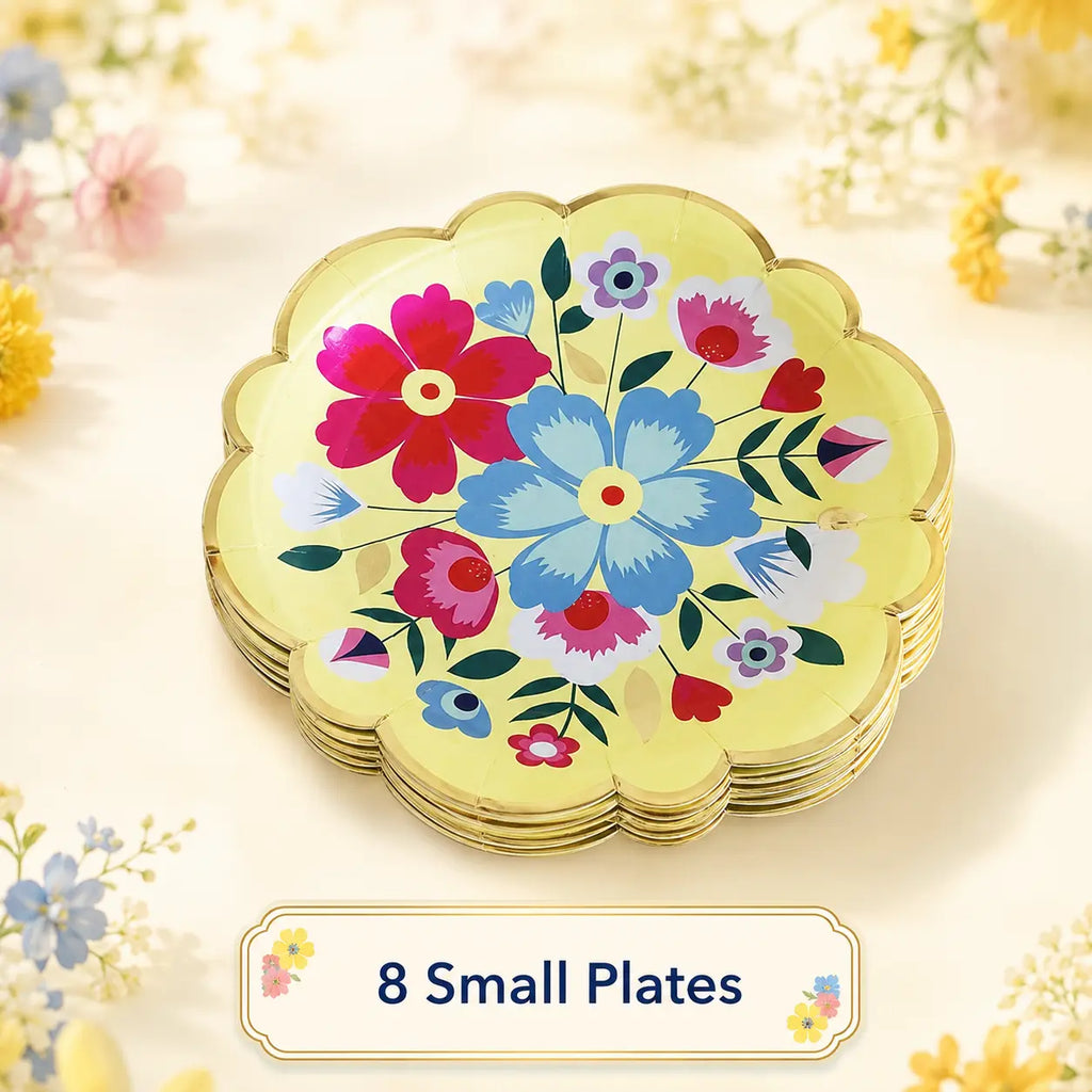 Yellow Floral Party Set