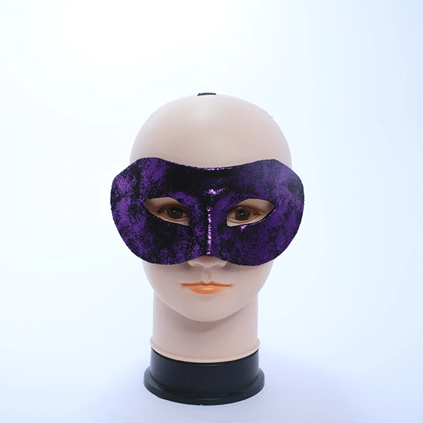 Shiny Dark Purple&Black Velvet Mask