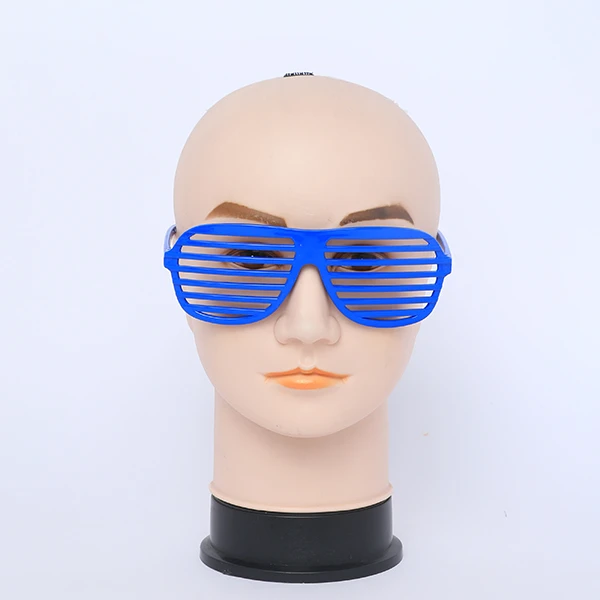 Plastic Shutter Blue Glasses Shades