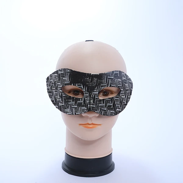 Black Velvet with Silver Design Mask