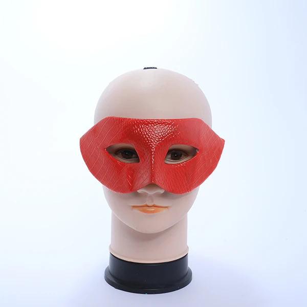 Red Designed Leather Mask