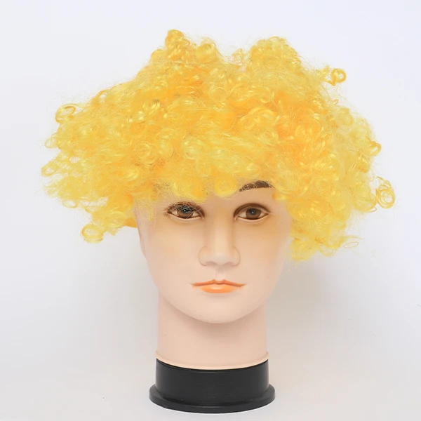 Yellow Party Short Curly Wig