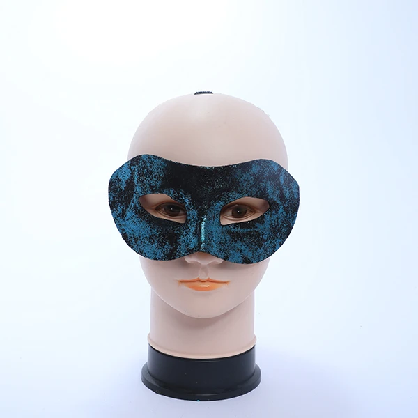 Shiny Dark Blue&Black Velvet Mask