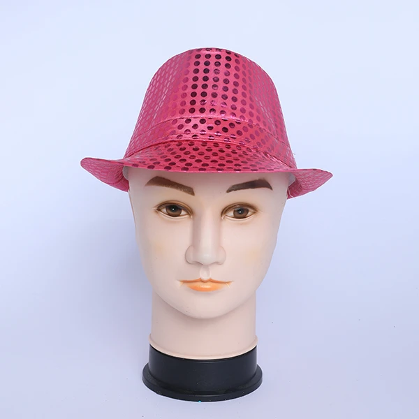 Shiny Fuchia pointed Fabric Style Hat