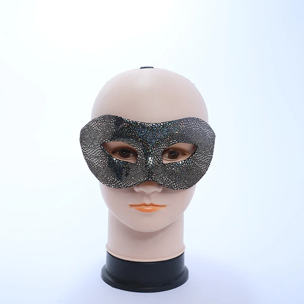 Silver Bric Leather Mask